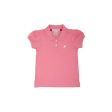 Load image into Gallery viewer, Little Miss Prim and Proper Polo- Hamptons Hot Pink w/ Richmond Red Stork
