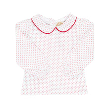 Load image into Gallery viewer, Maude&#39;s Peter Pan Collar Shirt - Richmond Red Microdot - Pima - Long Sleeve
