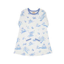 Load image into Gallery viewer, Polly Play Dress - Sir Proper&#39;s Pagoda w/ Park City Periwinkle - Long Sleeve
