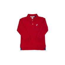 Load image into Gallery viewer, Long Sleeve Prim &amp; Proper Polo - Richmond Red w/ Worth Ave White Stork
