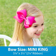 Wee Ones Mini King Grosgrain Bow - Multiple Color Options