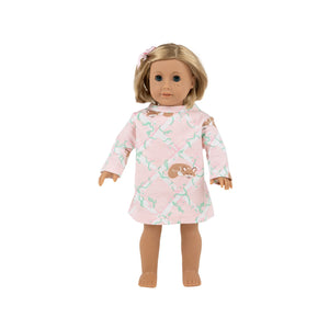 Dolly Polly Play Dress - Fantastic Merry Fox in Pink - Long Sleeve