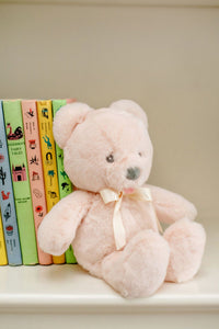 Stuffed Animal - Madge B. Bear - Palm Beach Pink w/ Pearl Bow