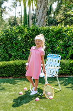 Load image into Gallery viewer, Maude&#39;s Polo Dress - Hamptons Hot Pink w/ Grace Bay Green
