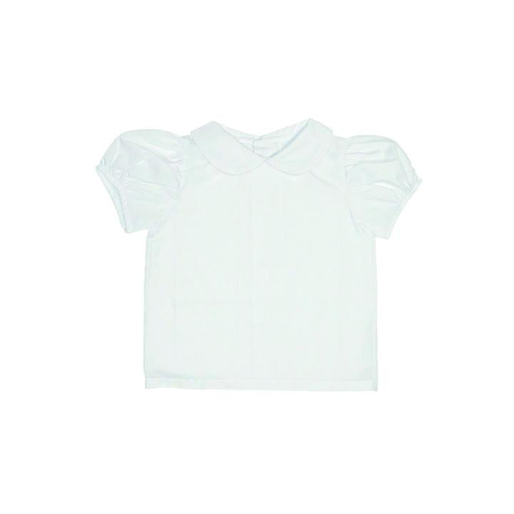 Maude's Peter Pan Collar Shirt - Short Sleeve - Woven - Worth Ave White