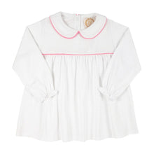 Load image into Gallery viewer, Maude&#39;s A-Line Top - Worth Ave White w/ Hamptons Hot Pink - Long Sleeve
