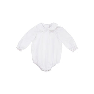 Maude's Peter Pan Collar Shirt - Worth Ave White - Long Sleeve - Woven
