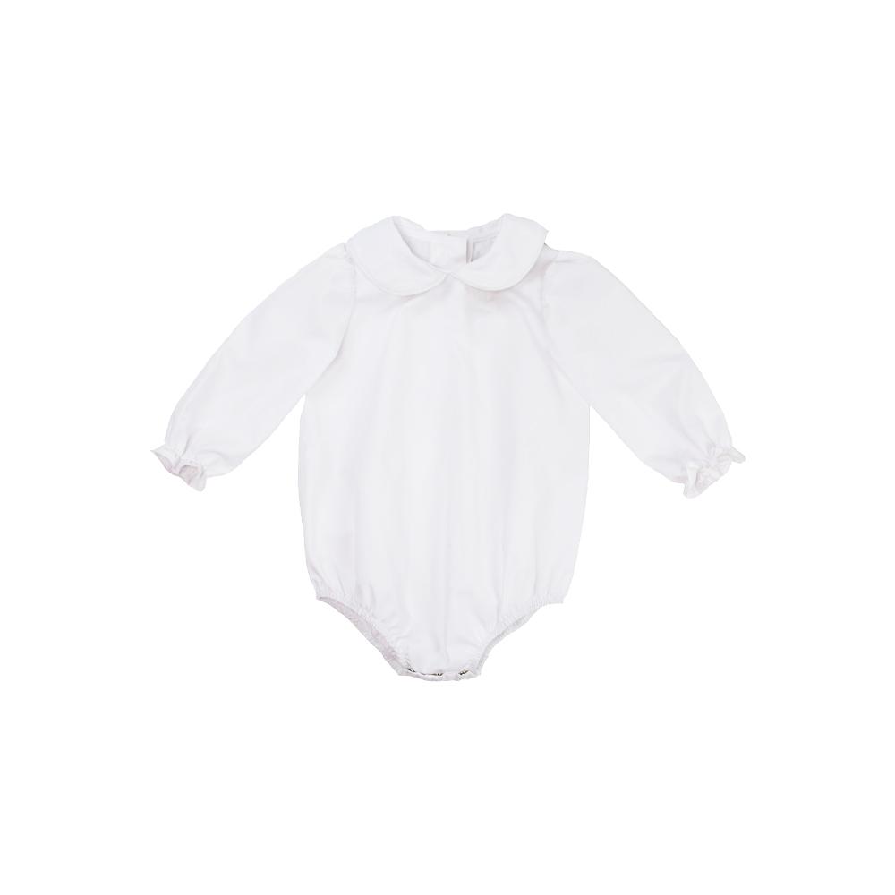 Maude's Peter Pan Collar Shirt - Worth Ave White - Long Sleeve - Woven