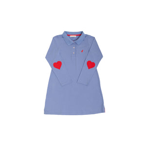 Millsie P. Polo Dress - Periwinkle w/ Richmond Red