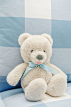 Load image into Gallery viewer, Stuffed Animal - Morris B. Bear - Pearl w/ Buckhead Blue
