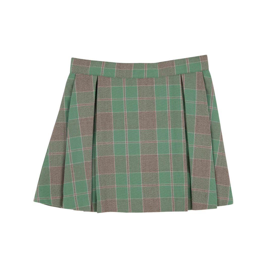 Parson Pleated Skirt - Mirador Place Plaid - Flannel