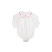 Load image into Gallery viewer, Peter Pan Collar Shirt - Worth Ave White w/ Richmond Red - Woven - Long Sleeve
