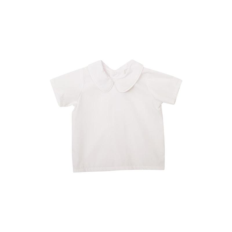 Peter Pan Shirt - Worth Ave White - Short Sleeve - Broadcloth
