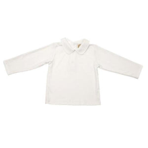 Peter Pan Collar Shirt - Worth Ave White - Long Sleeve - Pima