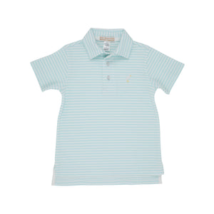 Prim & Proper Polo - Sea Island Seafoam Stripe