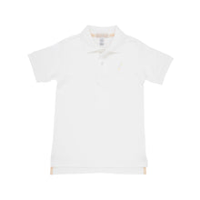 Load image into Gallery viewer, Prim &amp; Proper Polo - Short Sleeve - Worth Ave White w/ Multicolor Stork
