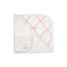 Load image into Gallery viewer, Rub-a-Dub Gift Set - Pink Belle Meade Bow - Towel &amp; Washcloth
