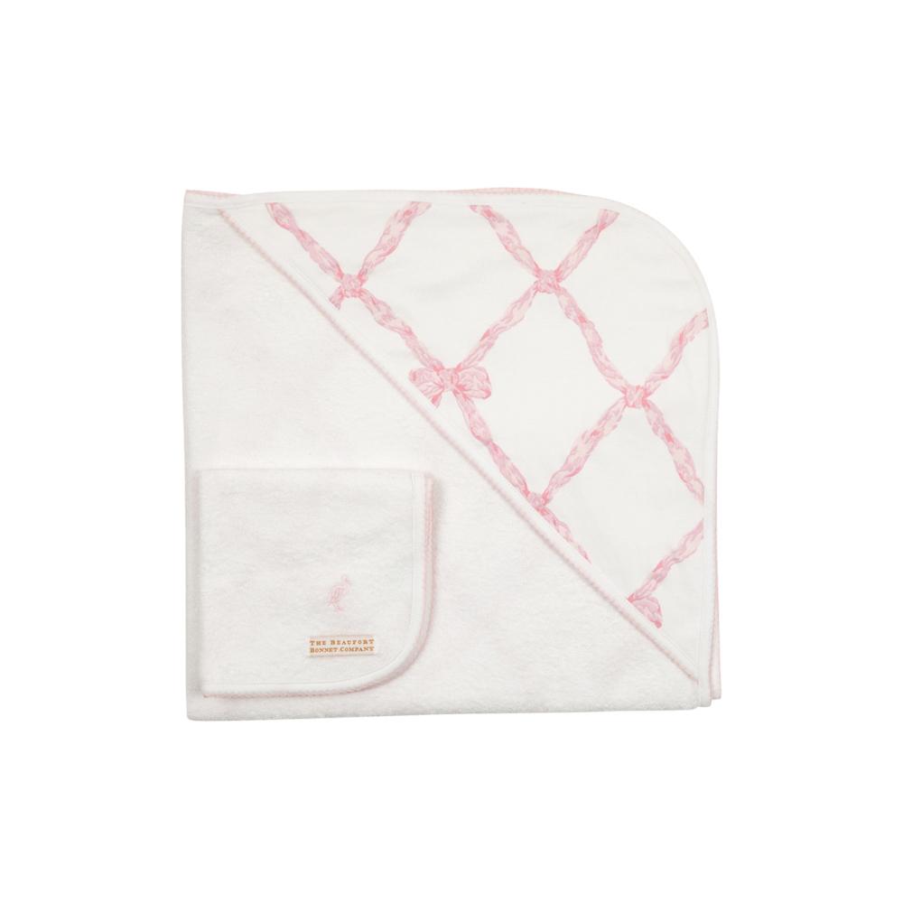 Rub-a-Dub Gift Set - Pink Belle Meade Bow - Towel & Washcloth