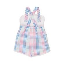 Load image into Gallery viewer, Ruthie Romper - Spring Party Plaid w/ Worth Ave White

