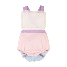 Load image into Gallery viewer, Sally Sunsuit - Worth Ave White w/ Palm Beach Pink, Lavender, Buckhead Blue
