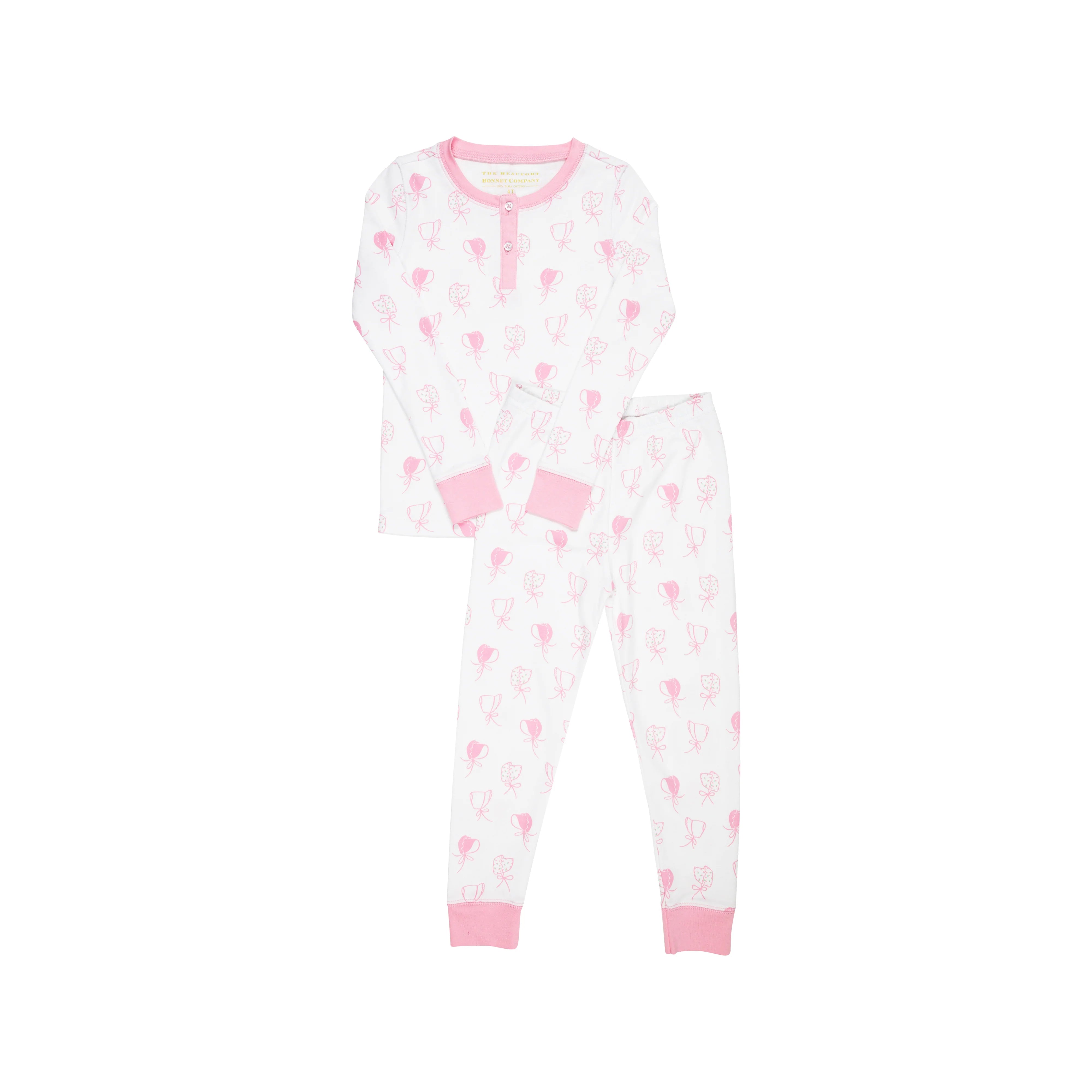 Sara Pajama Set in Light Pink Gingham
