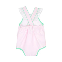 Load image into Gallery viewer, Saylor Sunsuit - Palm Beach Pink w/ Grace Bay Green
