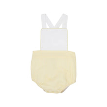Load image into Gallery viewer, Sayre Sunsuit - Worth Ave White w/ Seaside Sunny Yellow Seersucker
