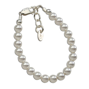 Serenity - Sterling Silver Pearl Bracelet 0-12 month