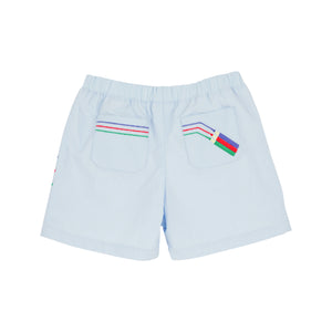 Shelton Shorts - Buckhead Blue and Barbados Blue w/ Crayon Appliqué