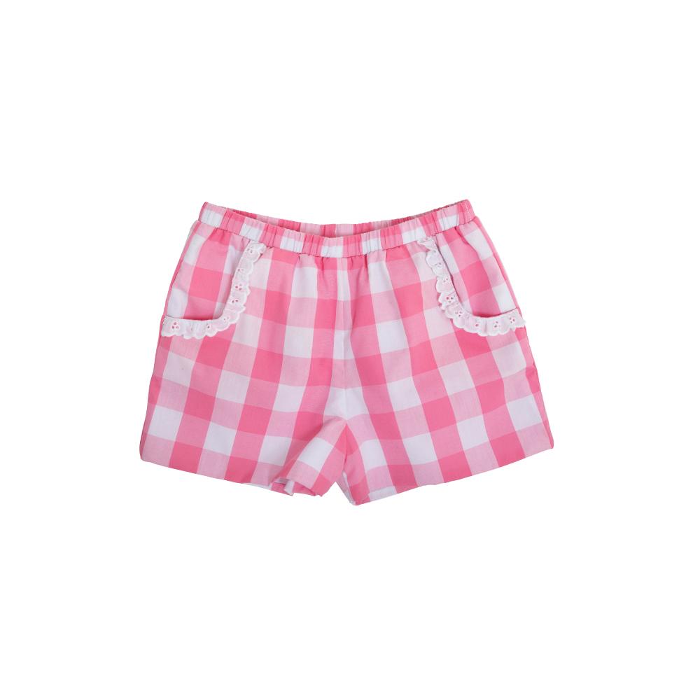 Shirley Shorts - Hamptons Hot Pink Chattanooga Check