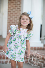 Load image into Gallery viewer, Banks Bow Dress - Short Sleeve - Grove Park Garden w/ Palm Beach Pink
