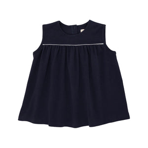 Dowell Day Top - Nantucket Navy w/ Worth Ave White - Sleeveless
