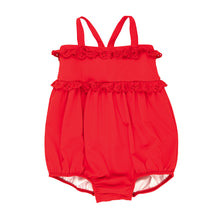 Load image into Gallery viewer, St. Bart&#39;s Bubble Bathing Suit - Richmond Red
