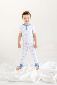 Sutton's Short Sleeve Set - Whale Whale Look at You w/ Barbados Blue
