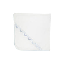 Load image into Gallery viewer, Sweetly Smocked Blessing Blanket - Worth Ave White w/ Pink, Blue, or Red
