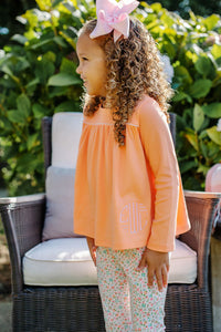 Dowell Day Top - Seashore Sherbet w/ Palm Beach Pink - Long Sleeve