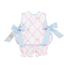Load image into Gallery viewer, Talbott Tie Side - Belle Meade Bow w/ Buckhead Blue
