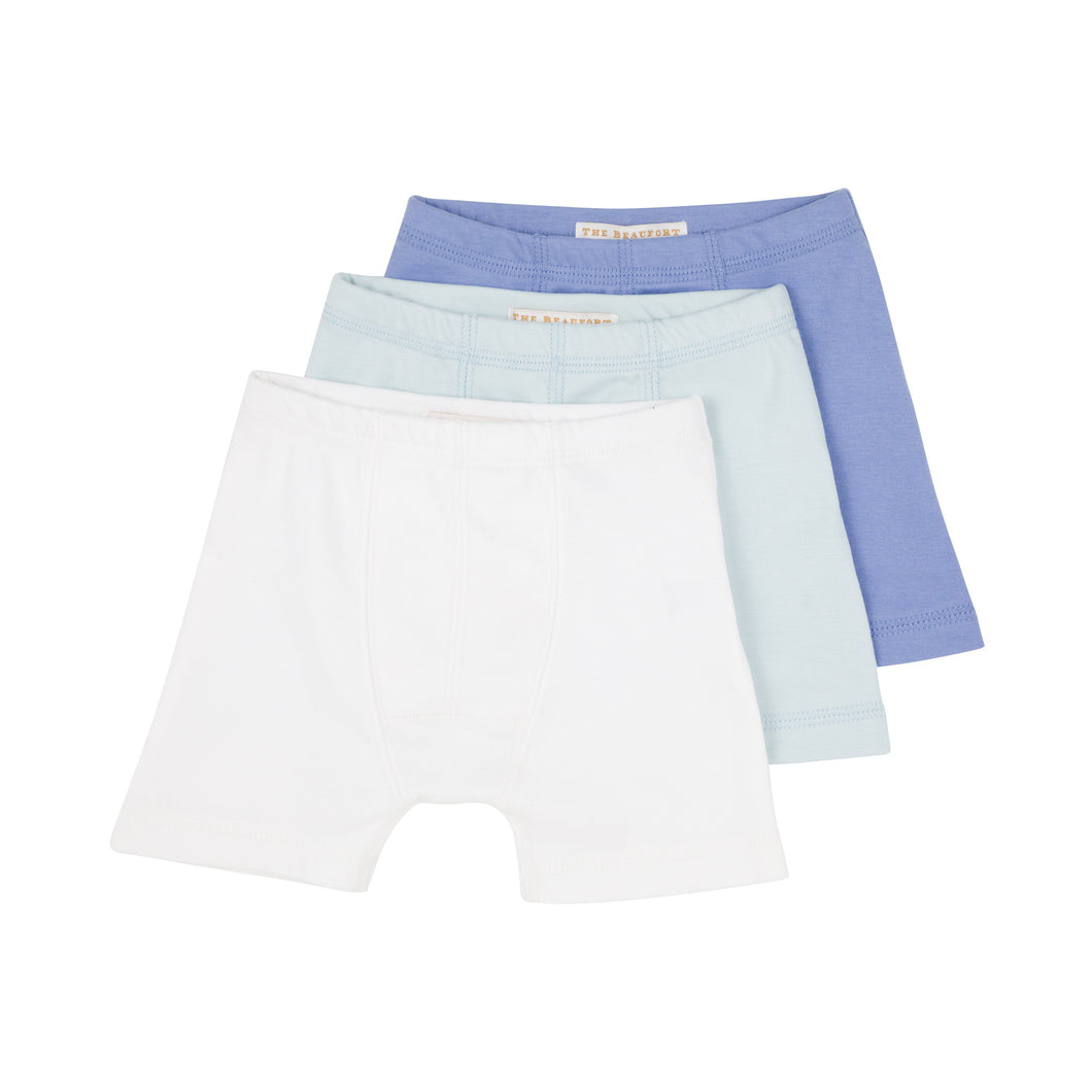 Theodore's Underthings Set - Park City Periwinkle, Worth Ave. White, Buckhead Blue