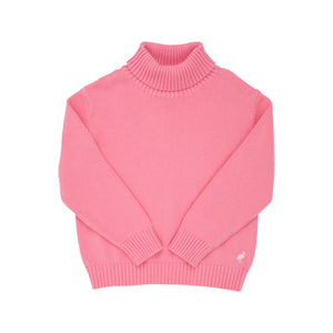 Townsend Turtleneck Sweater - Hamptons Hot Pink w/ Palm Beach Pink