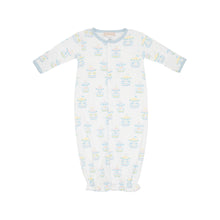 Load image into Gallery viewer, Twinkle Twinkle 2-in-1 Gown - Candy Stripe Carousel w/ Buckhead Blue
