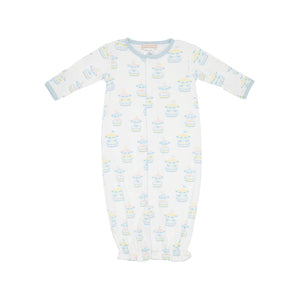 Twinkle Twinkle 2-in-1 Gown - Candy Stripe Carousel w/ Buckhead Blue