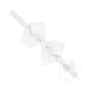 Wee Ones Bow on Headband - Mini - Pink or White