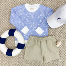 Load image into Gallery viewer, Cassidy Comfy Crewneck - Wilmington Waves w/ Worth Ave White

