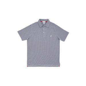 Croquet Party Polo - Men's - Nantucket Navy Stripe