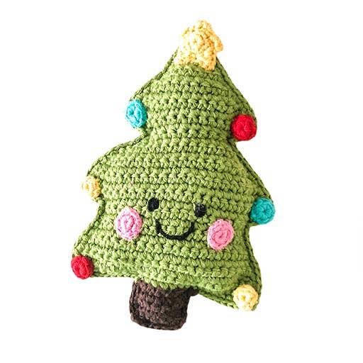 Knit Christmas Tree Rattle