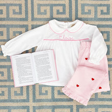 Load image into Gallery viewer, Maude&#39;s A-Line Top - Worth Ave White w/ Hamptons Hot Pink - Long Sleeve
