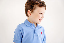 Load image into Gallery viewer, Prim &amp; Proper Polo - Barbados Blue w/ Richmond Red Stork - Short Sleeve - Pima
