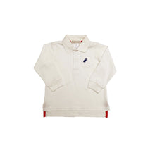 Load image into Gallery viewer, Prim &amp; Proper Polo - Palmetto Pearl w/ Navy Stork - Long Sleeve
