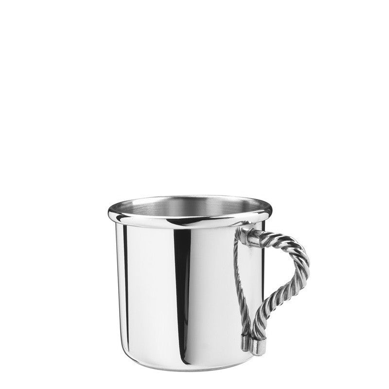 Pewter Baby Cup - Rope Handle