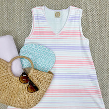 Load image into Gallery viewer, Ladies&#39; Polly Play Dress - Sea Grape Stripe - Sleeveless
